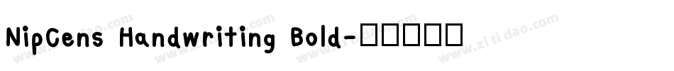 NipCens Handwriting Bold字体转换